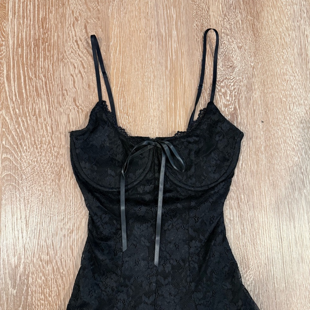 Windsor sleeveless black lace mini dress size XS - Picture 2 of 4